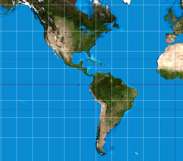 Mercator Map of Americas